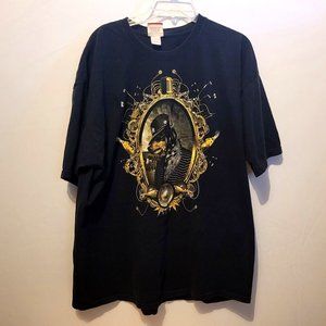 90s Y2K Exact Science Dobermann LA Tshirt Black Cotton Adult 2X Made in USA